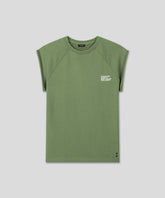 Organic Cotton Sleeveless Sweatshirt "DISCIPLINE": Cactus