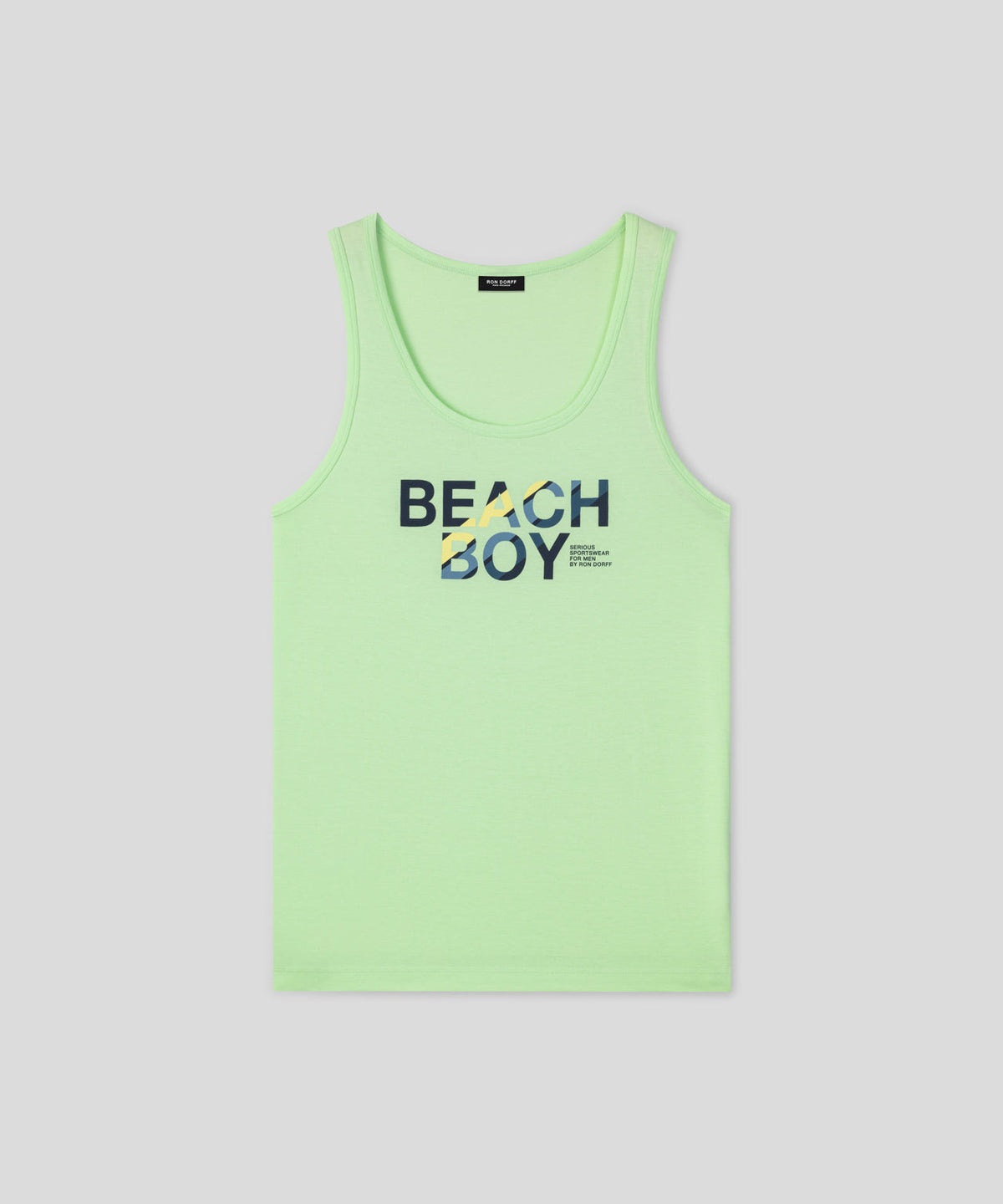 Organic Cotton Tank Top "BEACH BOY": Aloe Vera