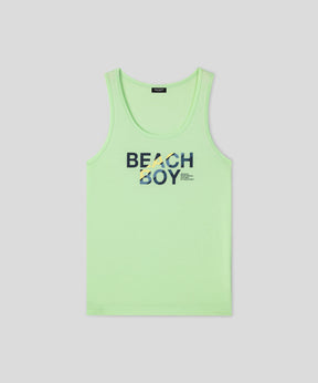 Organic Cotton Tank Top "BEACH BOY": Aloe Vera