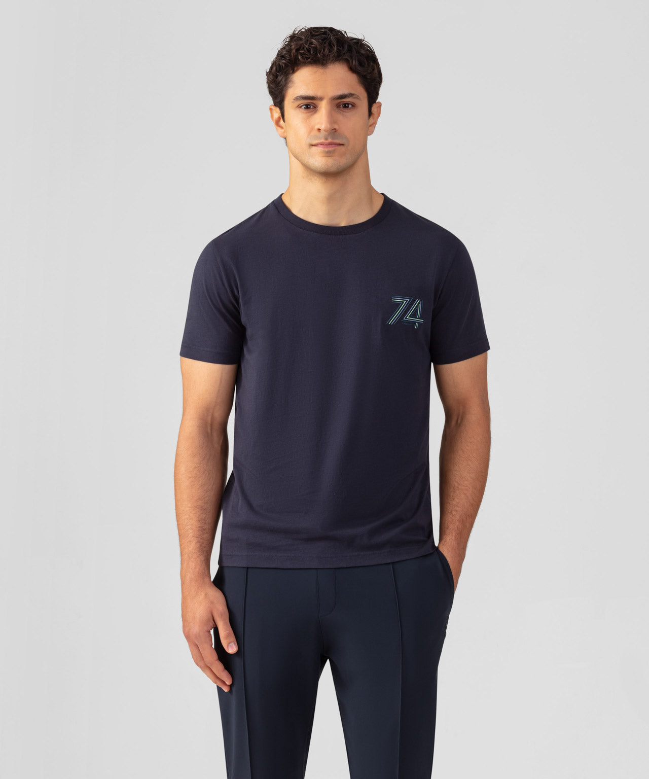 Organic Cotton T-Shirt "74": Navy