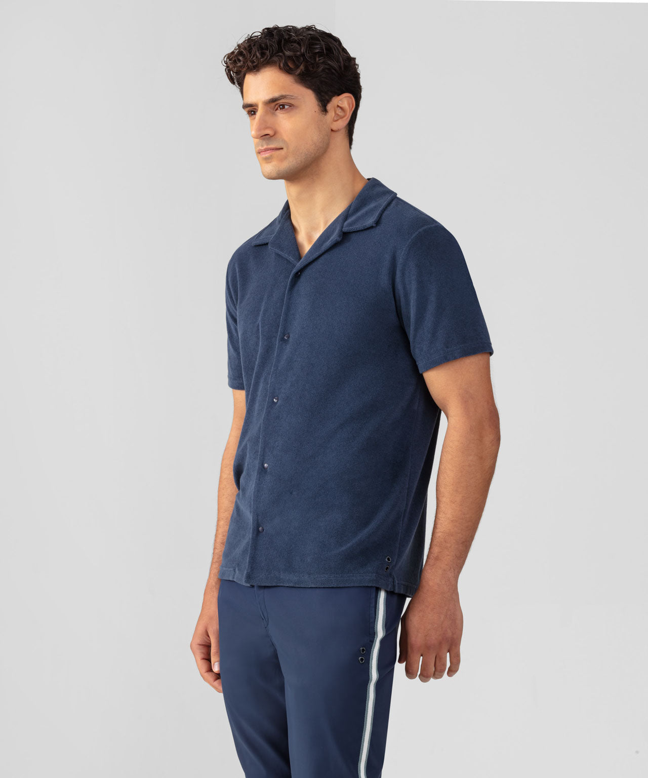 Cotton Terry Shirt: Deep Ocean