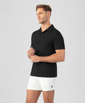 Cotton Mesh RD Polo: Black