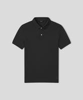 Cotton Mesh RD Polo: Black