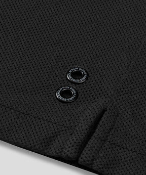 Cotton Mesh RD Polo: Black