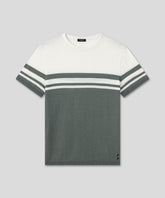 Bicolor Knitted T-Shirt: Green Shadow