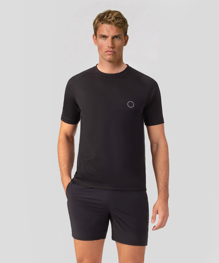 Sports T-Shirt w. Reflective Piping: Black