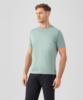 Crew Neck T-Shirt Eyelet Edition: Aquamarine