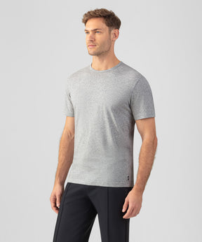 Crew Neck T-Shirt Eyelet Edition: Grey Melange