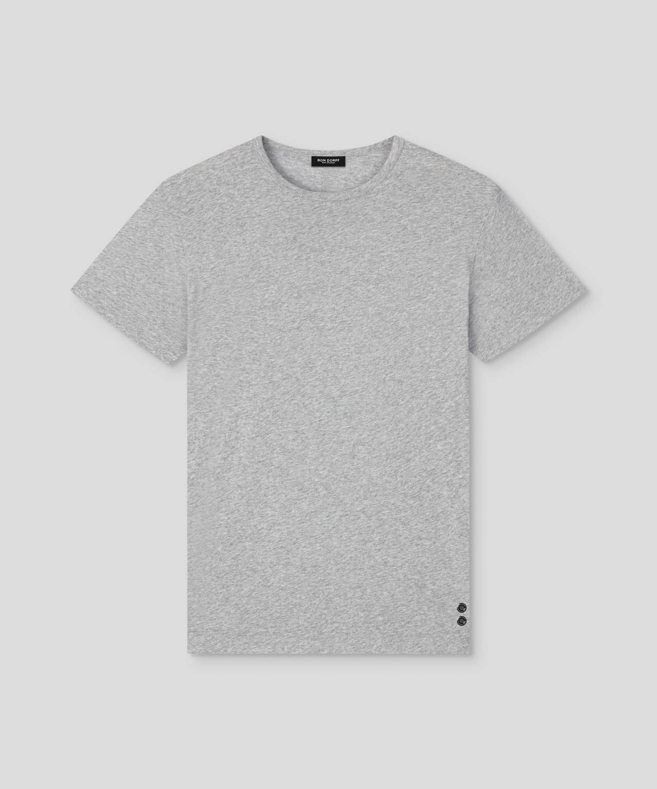 Crew Neck T-Shirt Eyelet Edition: Grey Melange