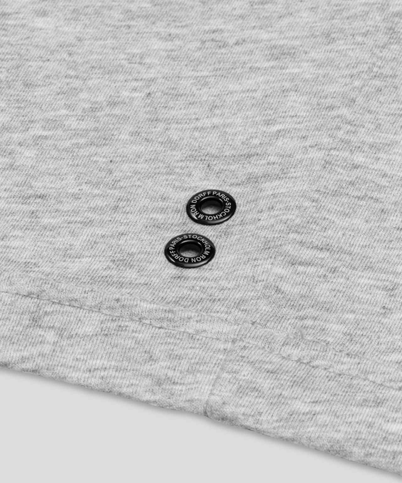 Crew Neck T-Shirt Eyelet Edition: Grey Melange