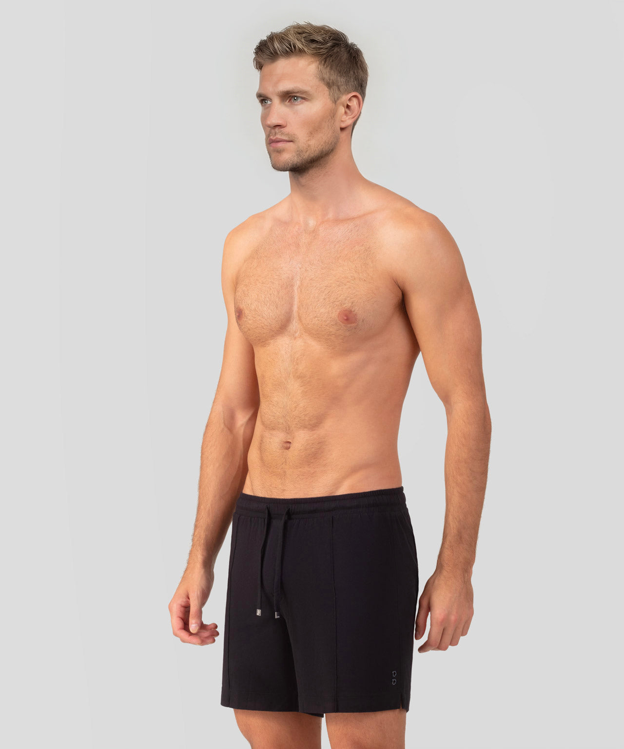 Cotton Modal Home Shorts: Black