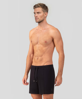 Cotton Modal Home Shorts: Black