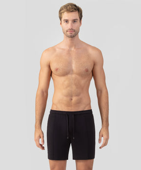 Cotton Modal Home Shorts: Black