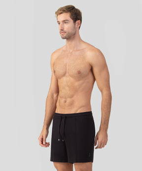 Cotton Modal Home Shorts: Black