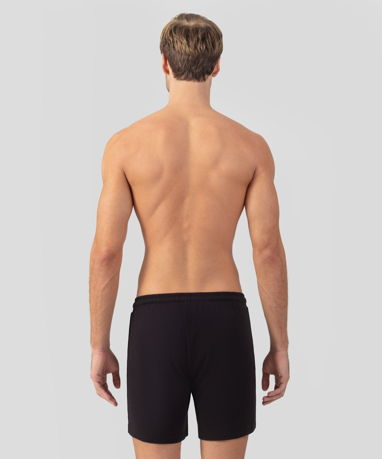 Cotton Modal Home Shorts: Black