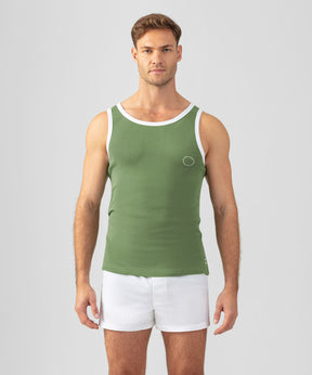 Sports Ribbed Tank Top: Cactus