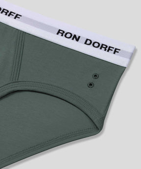 RON DORFF Y-Front Briefs: Green Shadow