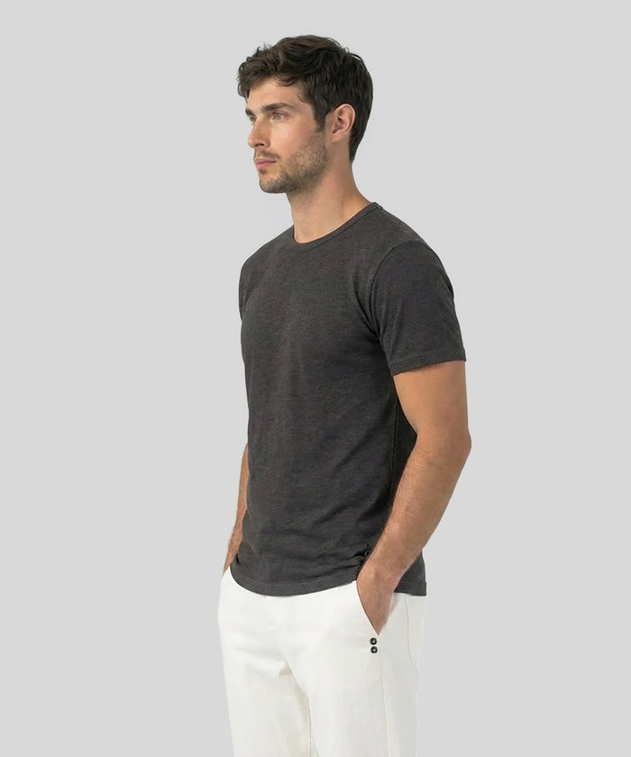 Linen T-Shirt Eyelet Edition: Espresso