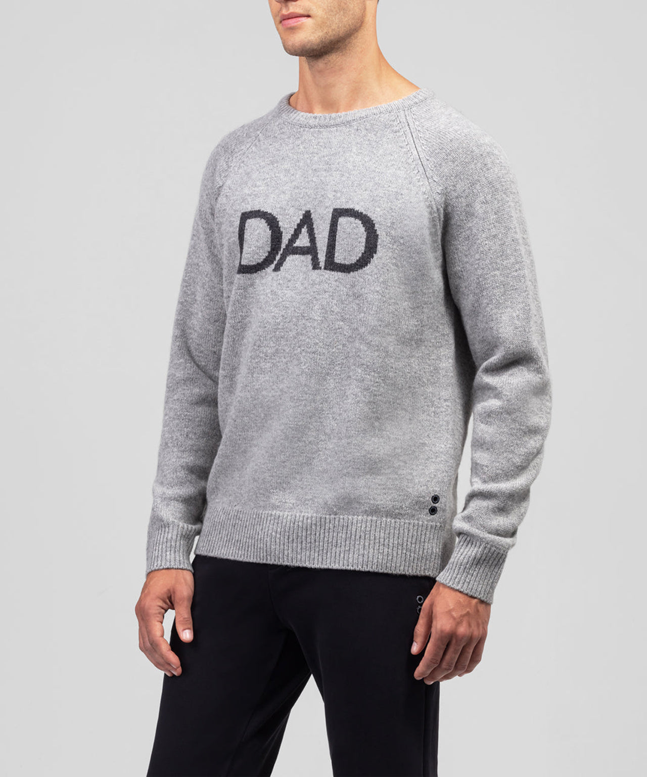 Nordic Wool Sweater "DAD": Heather Grey