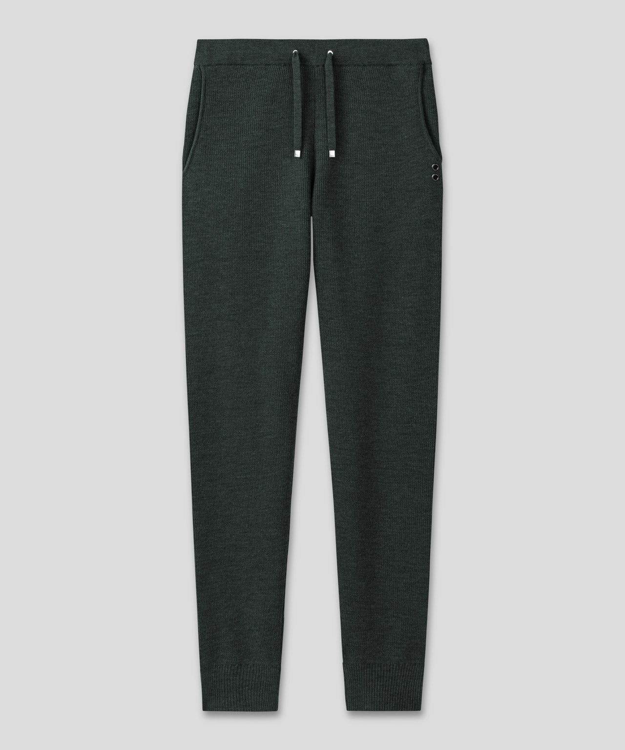 Ribbed Wool Pants: Dark Khaki
