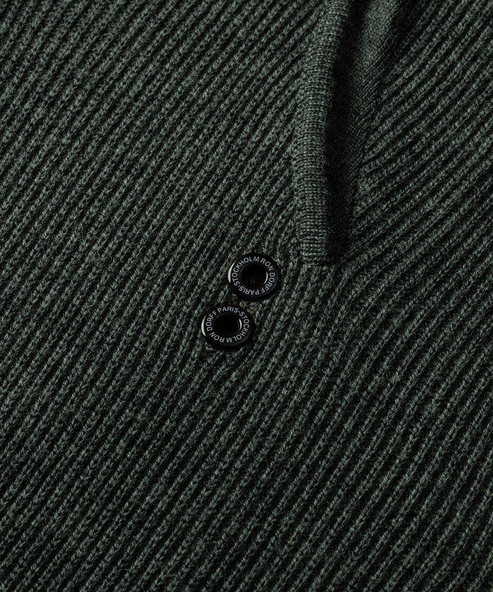 Ribbed Wool Pants: Dark Khaki