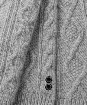 Wool Cashmere Telemark Scarf: Grey Melange