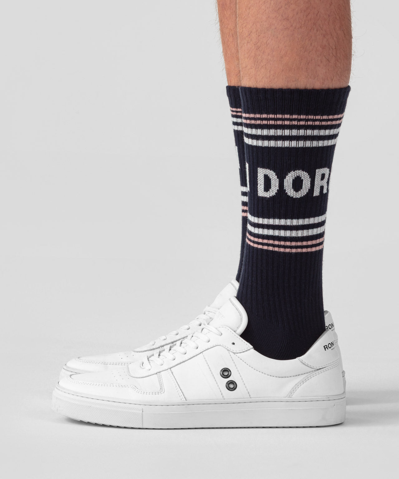 Sports Socks RD w. Stripes: Navy