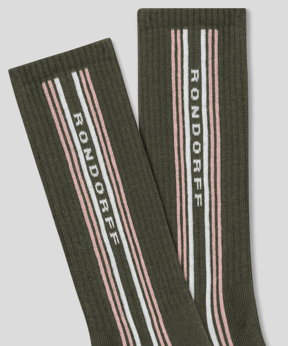Sports Socks RD w. Side Stripes: Military Green