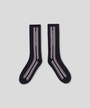 Sports Socks RD w. Side Stripes: Navy