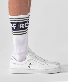Sports Socks RD w. Irregular Stripes: White
