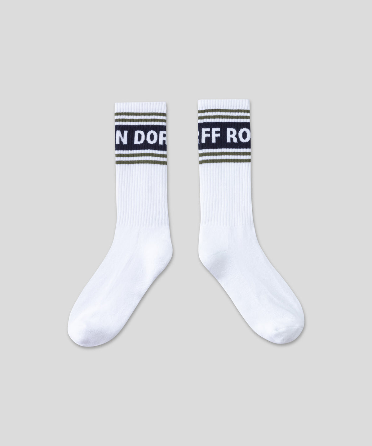 Sports Socks RD w. Irregular Stripes: White