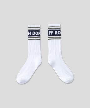 Sports Socks RD w. Irregular Stripes: White