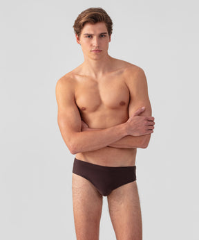 Swim Briefs: Espresso Nude