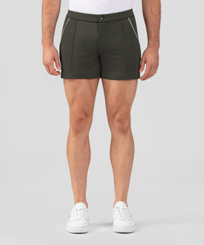 RD Tennis Shorts w. Piping: Dark Khaki