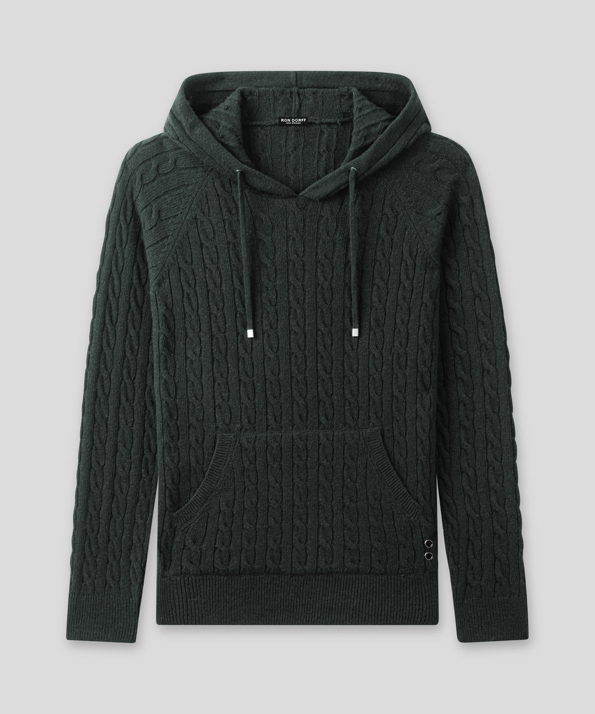 Wool Cashmere Telemark Hoodie Sweater: Dark Khaki