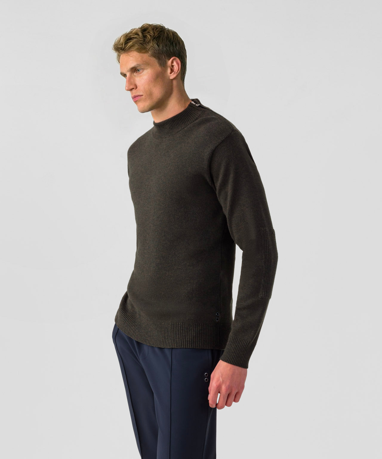 Army Merino Wool Sweater: Dark Khaki