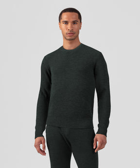 Ribbed Wool Sweater: Dark Khaki