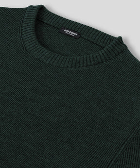 Ribbed Wool Sweater: Dark Khaki
