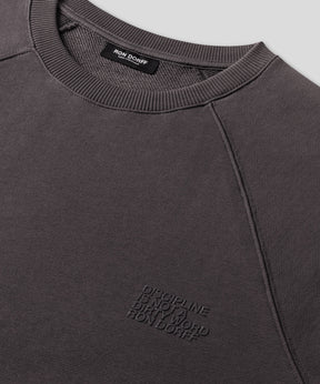 Organic Cotton Sleeveless Sweatshirt "DISCIPLINE": Cosmo Grey