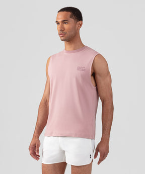 Organic Cotton Sleeveless T-Shirt Small Print "DISCIPLINE": Woodrose