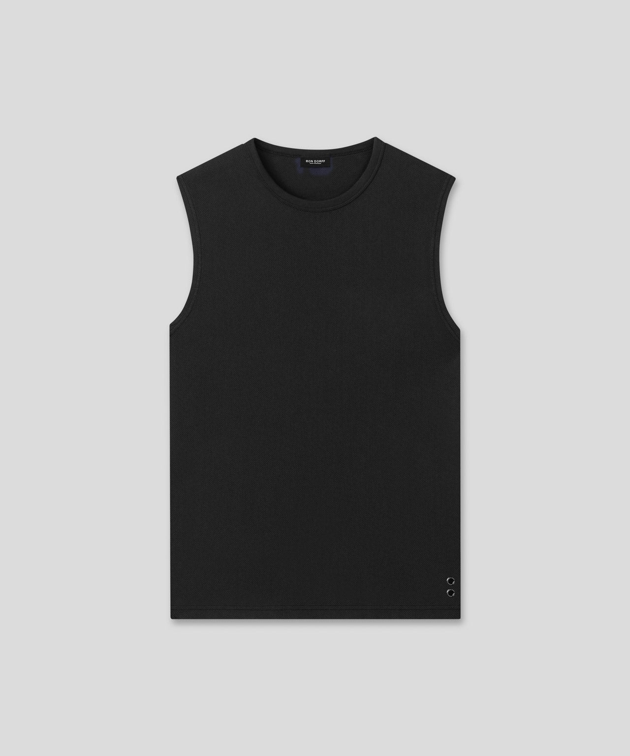 Mesh Sleeveless T-Shirt: Black