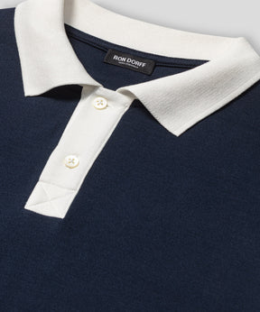 Cotton Piqué Premium Polo: Navy