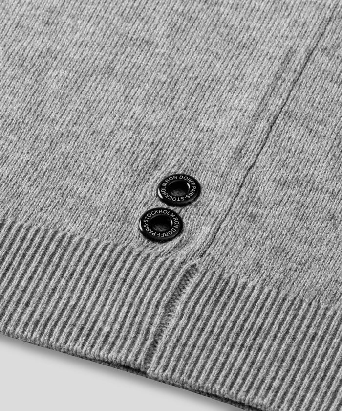Cotton Wool Knitted Long Sleeved T-Shirt: Dark Grey