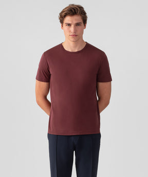 Crew Neck T-Shirt Eyelet Edition: Bordeaux