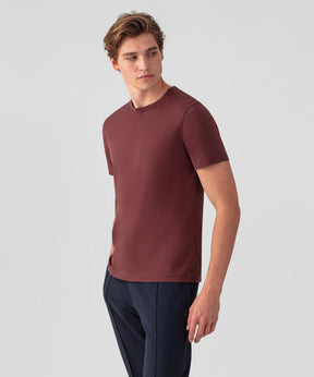 Crew Neck T-Shirt Eyelet Edition: Bordeaux