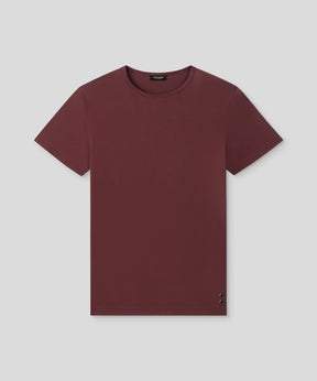Crew Neck T-Shirt Eyelet Edition: Bordeaux