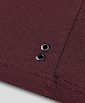 Crew Neck T-Shirt Eyelet Edition: Bordeaux
