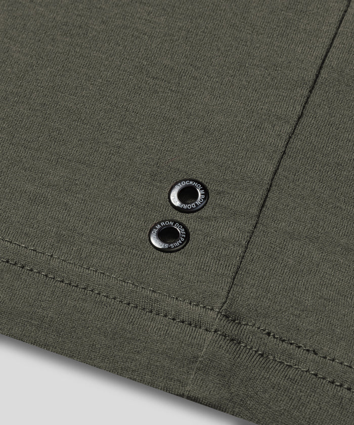 Crew Neck T-Shirt Eyelet Edition: Military Green