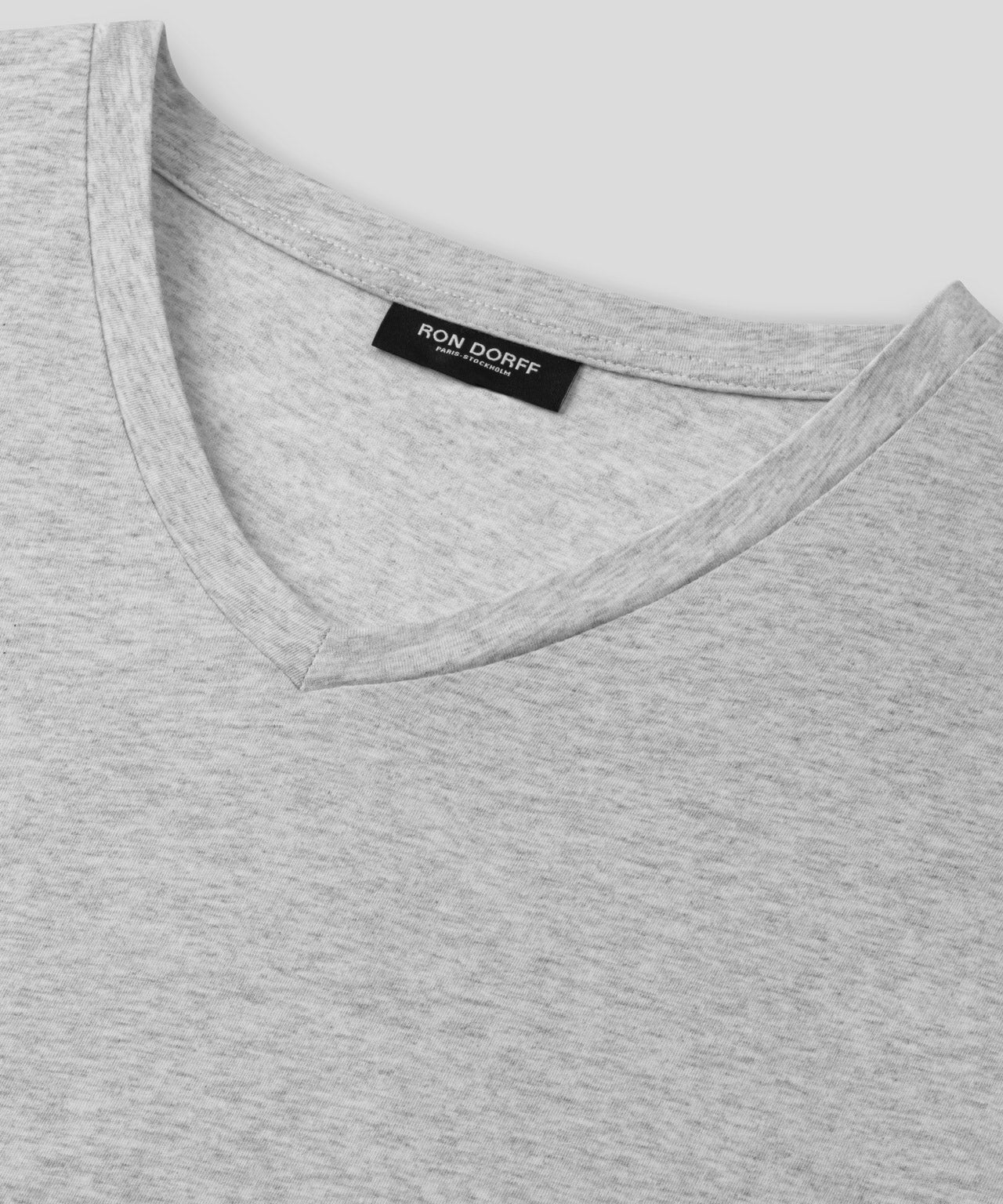V Neck T-Shirt Eyelet Edition: Grey Melange