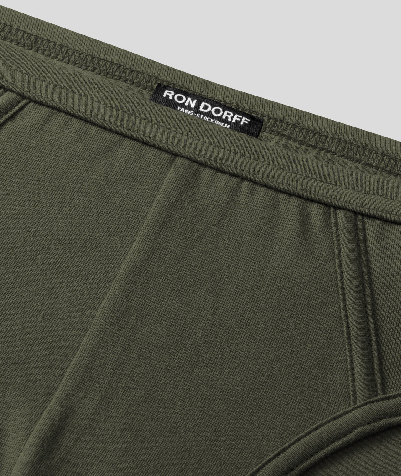 Slim Y-Front Briefs: Military Green